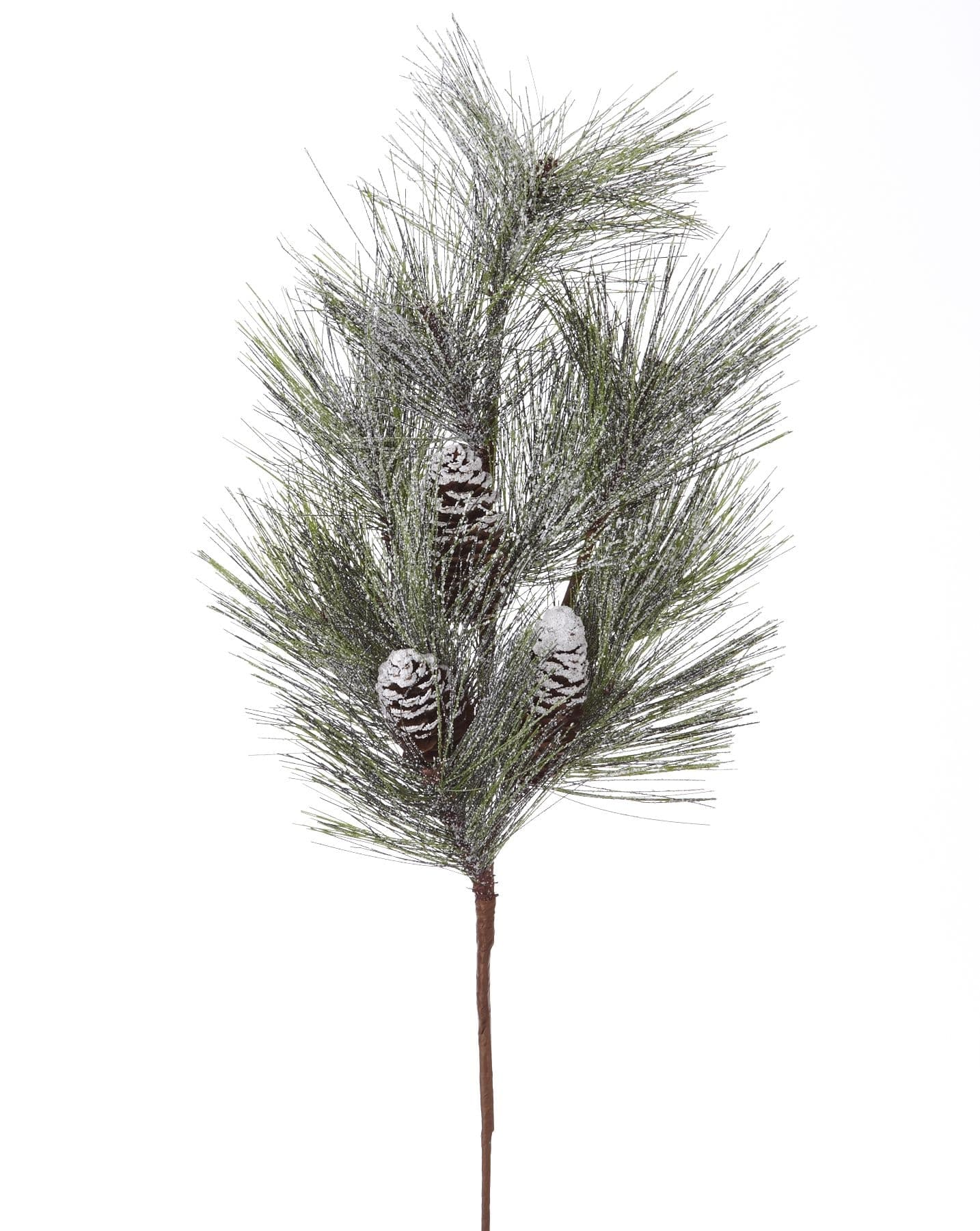 CANVAS Christmas Snow-Covered Decoration Artificial Long Needle & Pinecone Spray