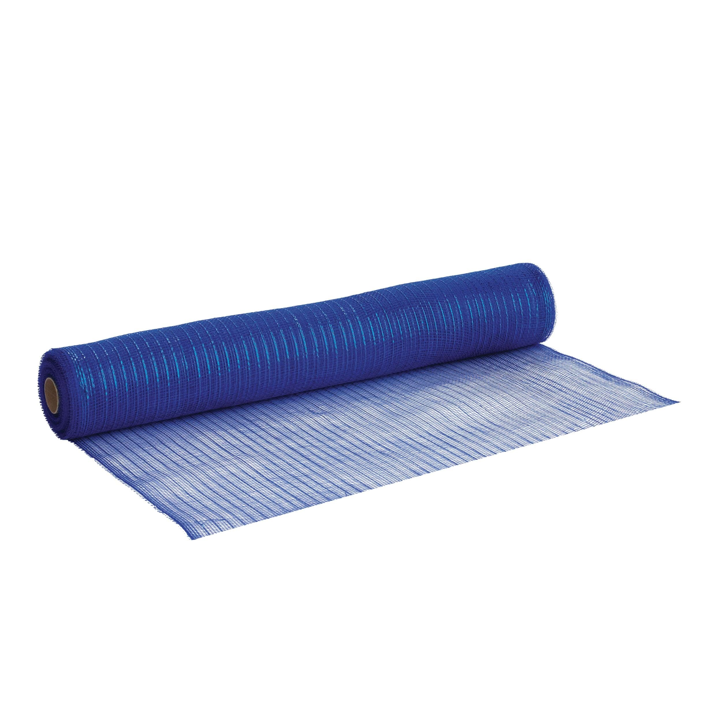 For Living Mesh Sinamay Festive Decoration Ribbon, Blue, 360 x 21-in