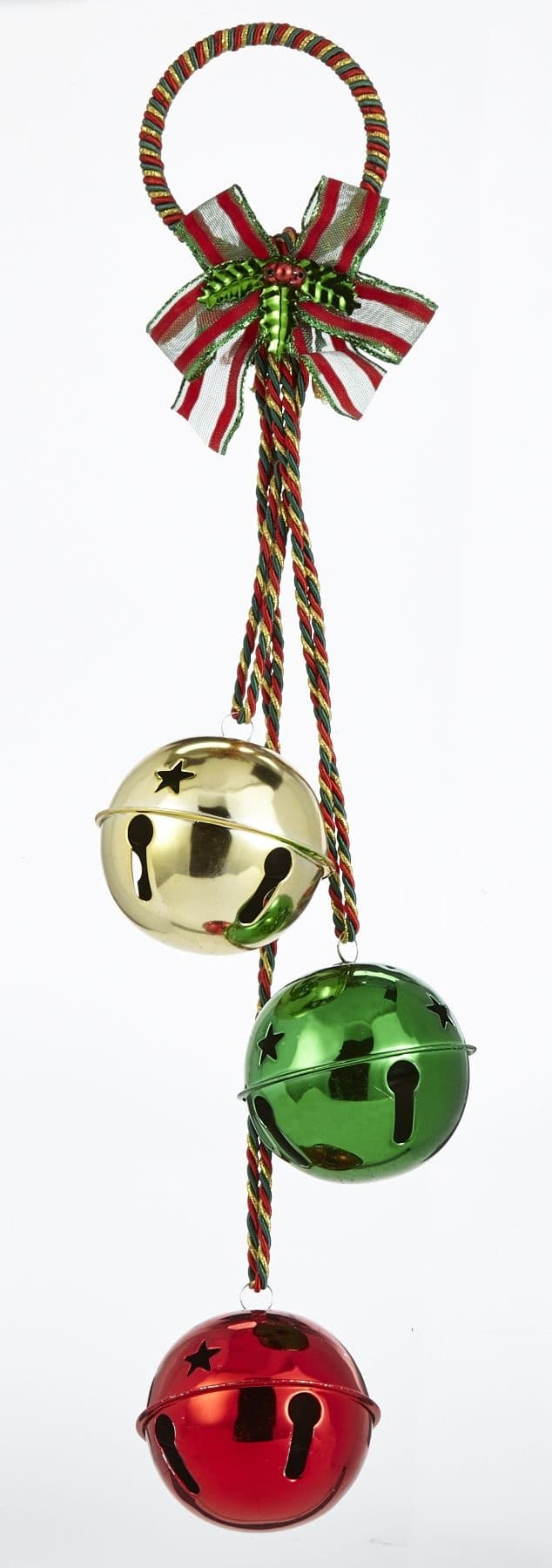 For Living Christmas Decoration 3-Colour Bell Door Hangers, 21-in