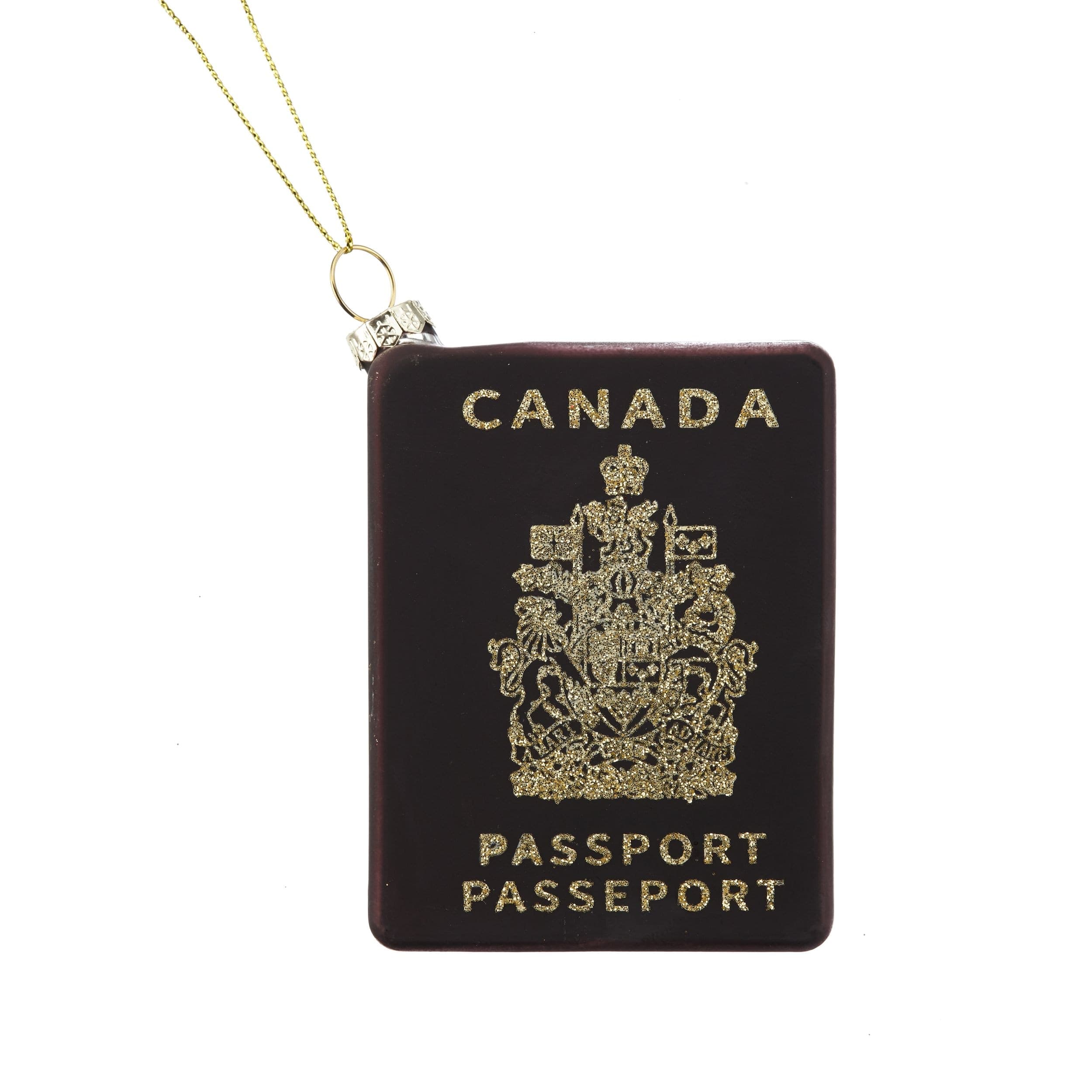 CANVAS Red Collection Decoration Canadian Passport Christmas Ornament, 90-mm