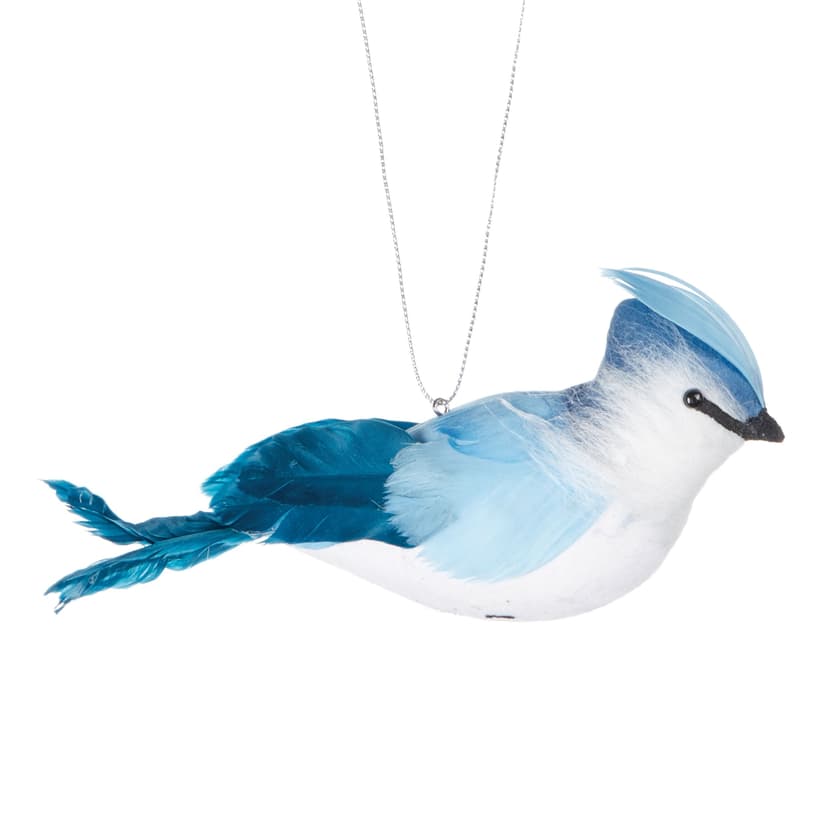 CANVAS Red Collection Decoration Blue Jay Bird Christmas Ornament, 150-mm