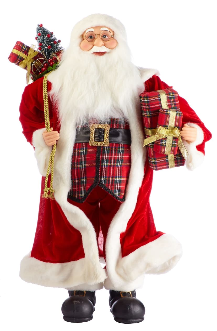 For Living Christmas Decoration Tabletop Santa with List Greeter, 3-ft
