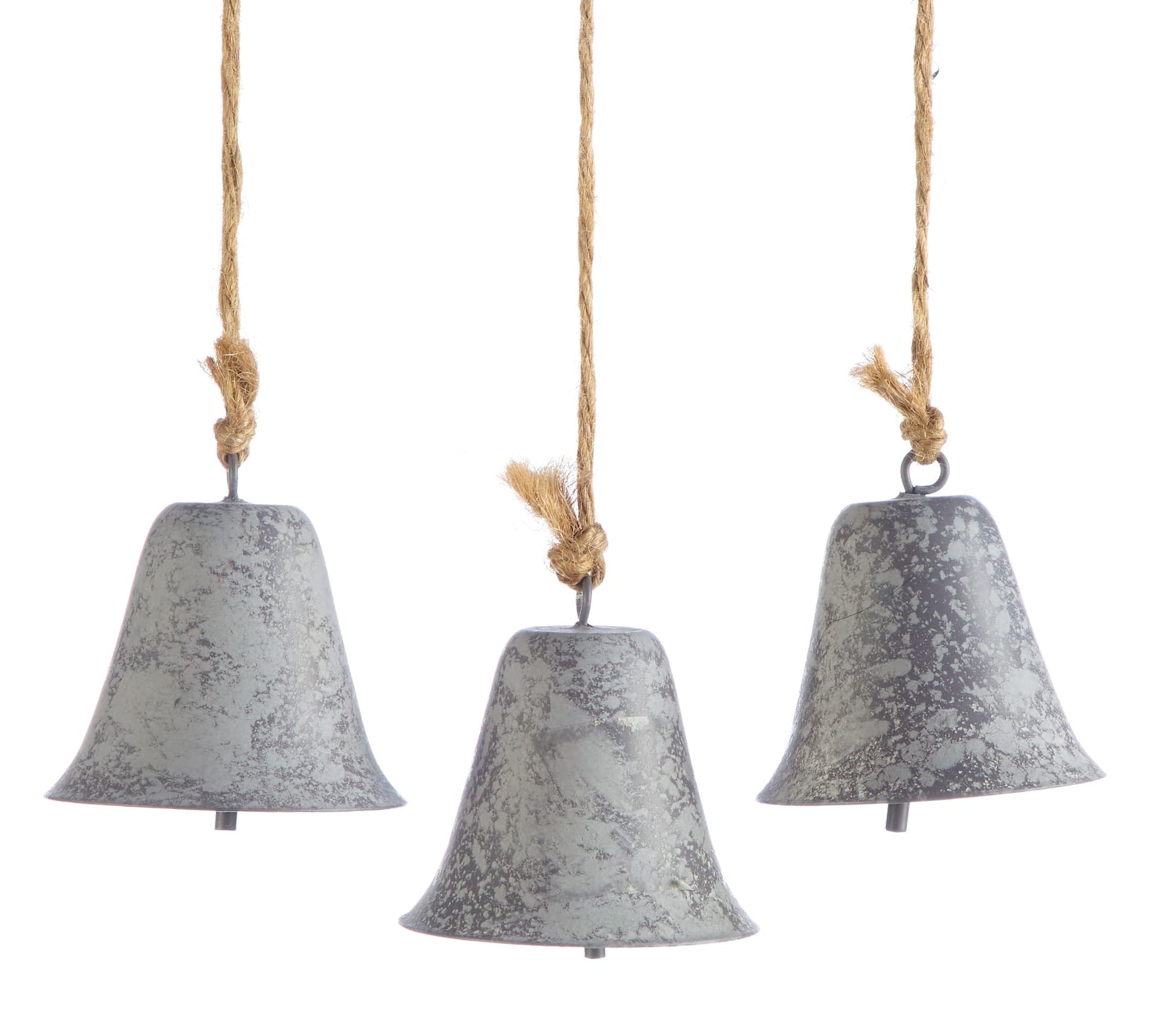 CANVAS Silver Collection Metal Decoration Bell Christmas Ornament, 7 8/10-in