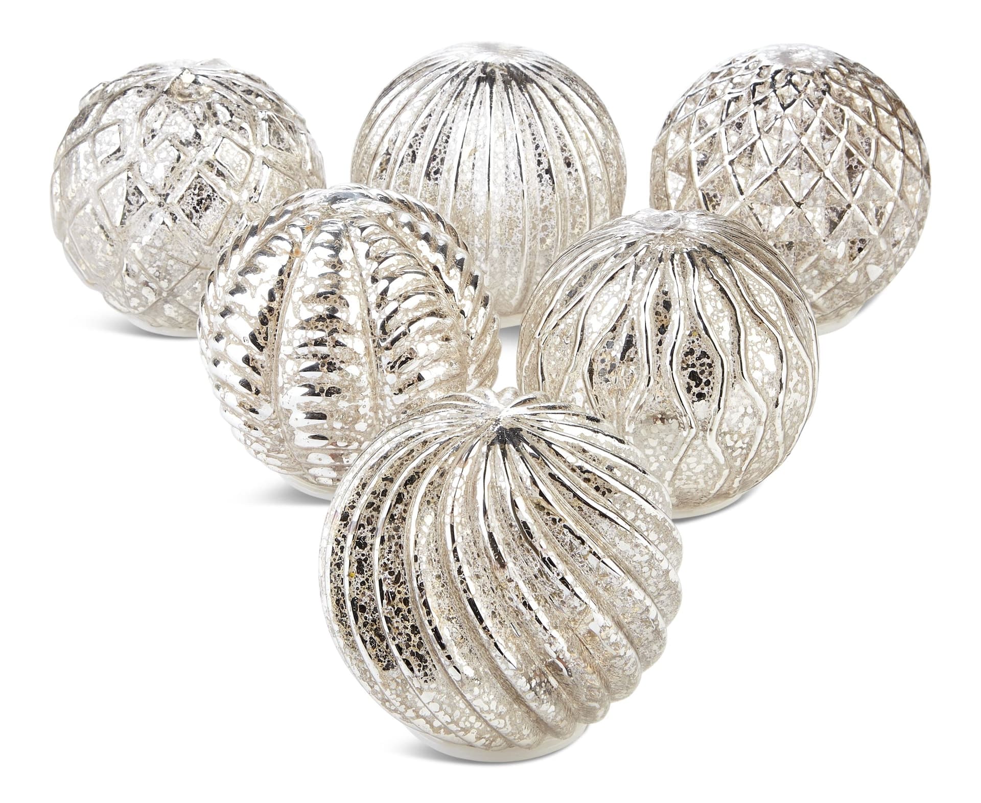 CANVAS Glass Battery Operated Light-Up Christmas Decoration Balls, 6-pk