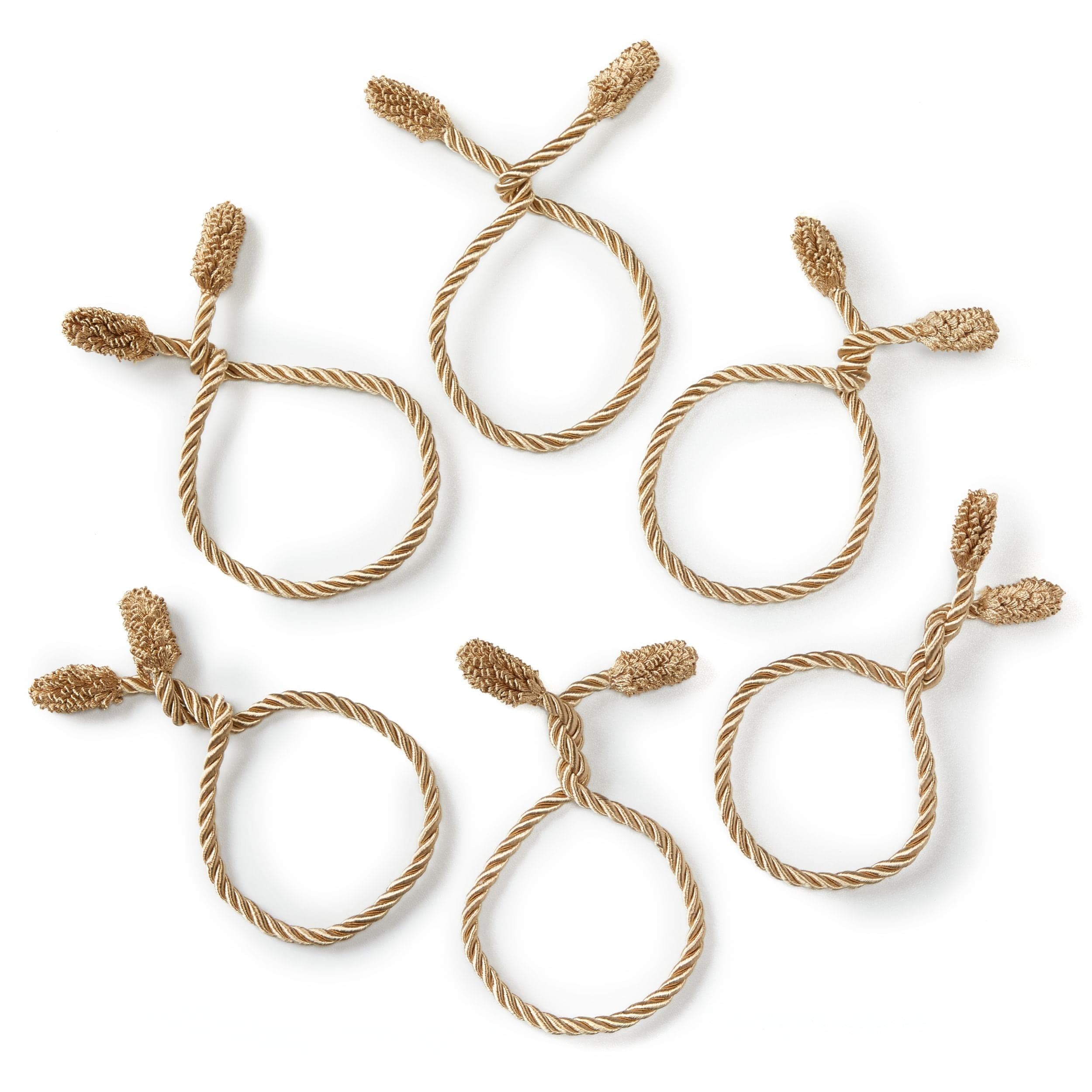 Haute Décor Christmas Decoration Garland Twist Ties, Gold, 16-in, 6-pk