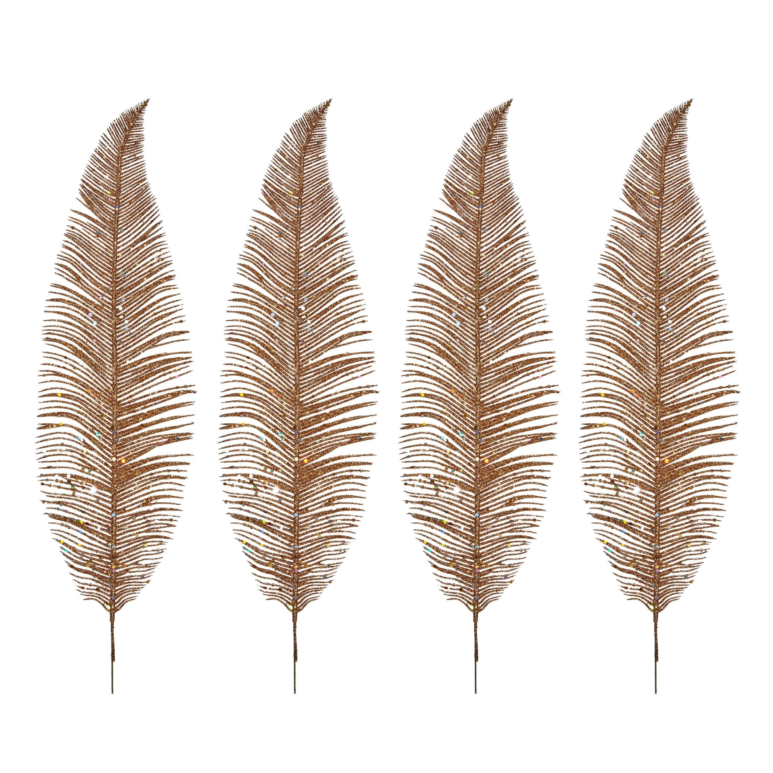 CANVAS Gold Collection Christmas Feather Décor, 18-in, 4-pk