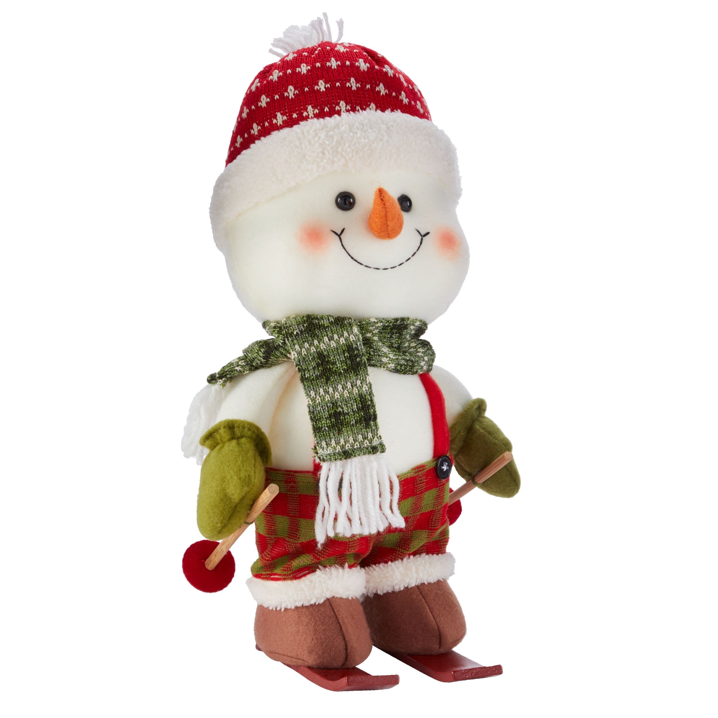 For Living Fabric Christmas On Skis Sports Snowman Décor, 5 1/2-in