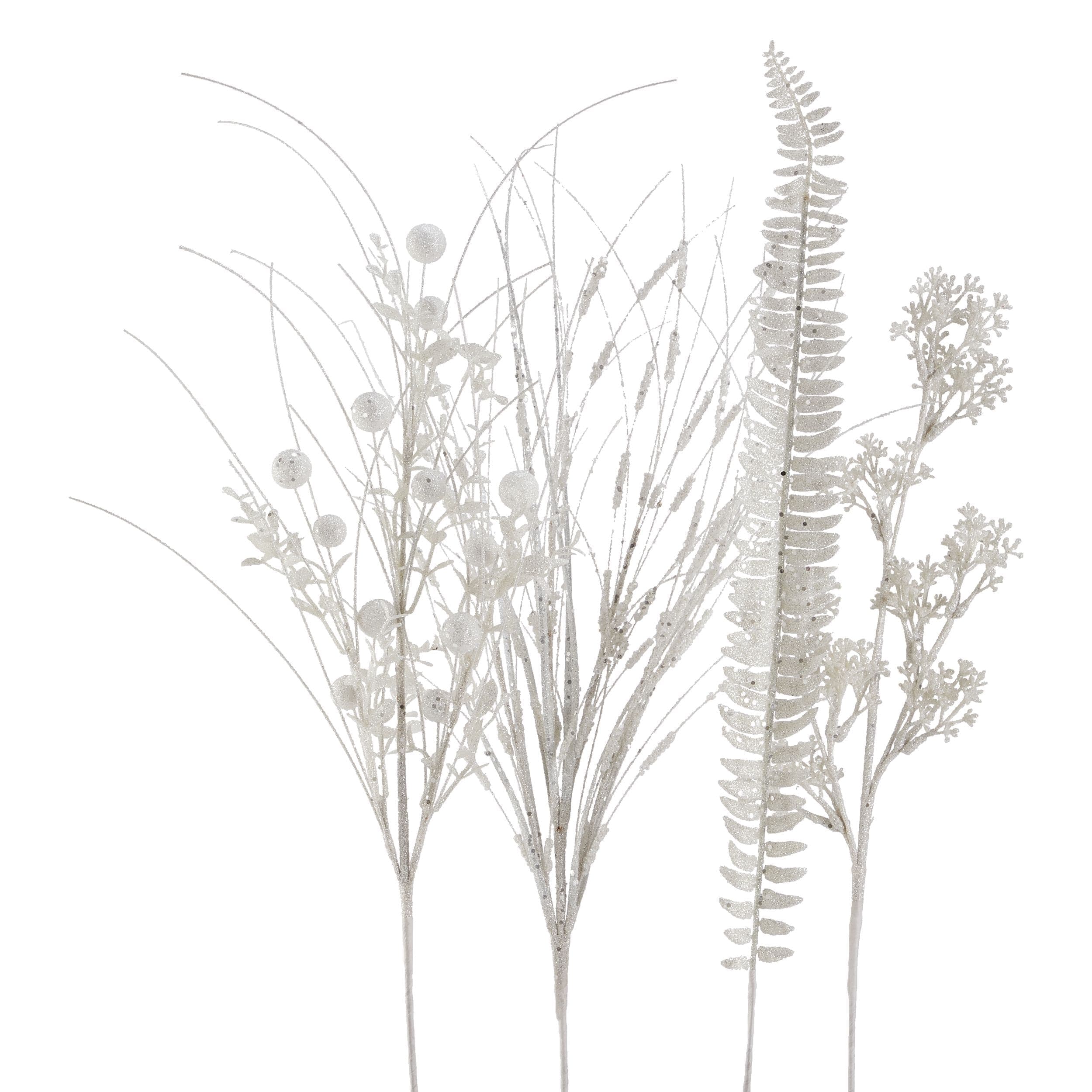 CANVAS Christmas Decoration Spray Bundle, White, 27 1/2-in