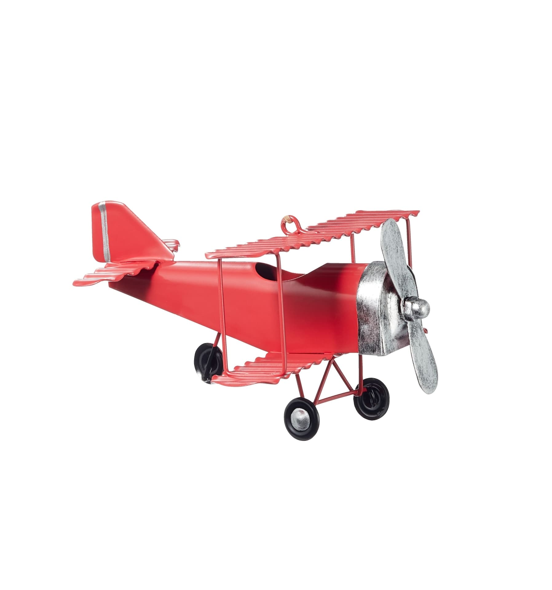 CANVAS Classic Christmas Collection Metal Decoration Plane Christmas Ornament, 5-in