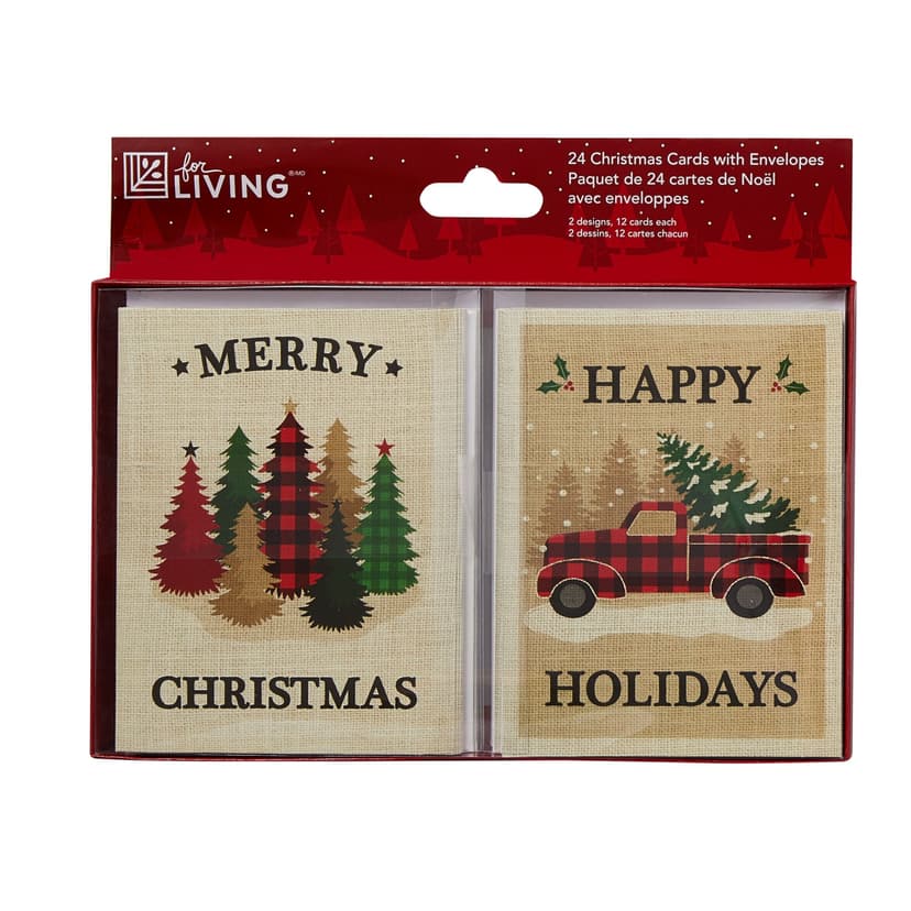 For Living Christmas Cards, English, 24-pc