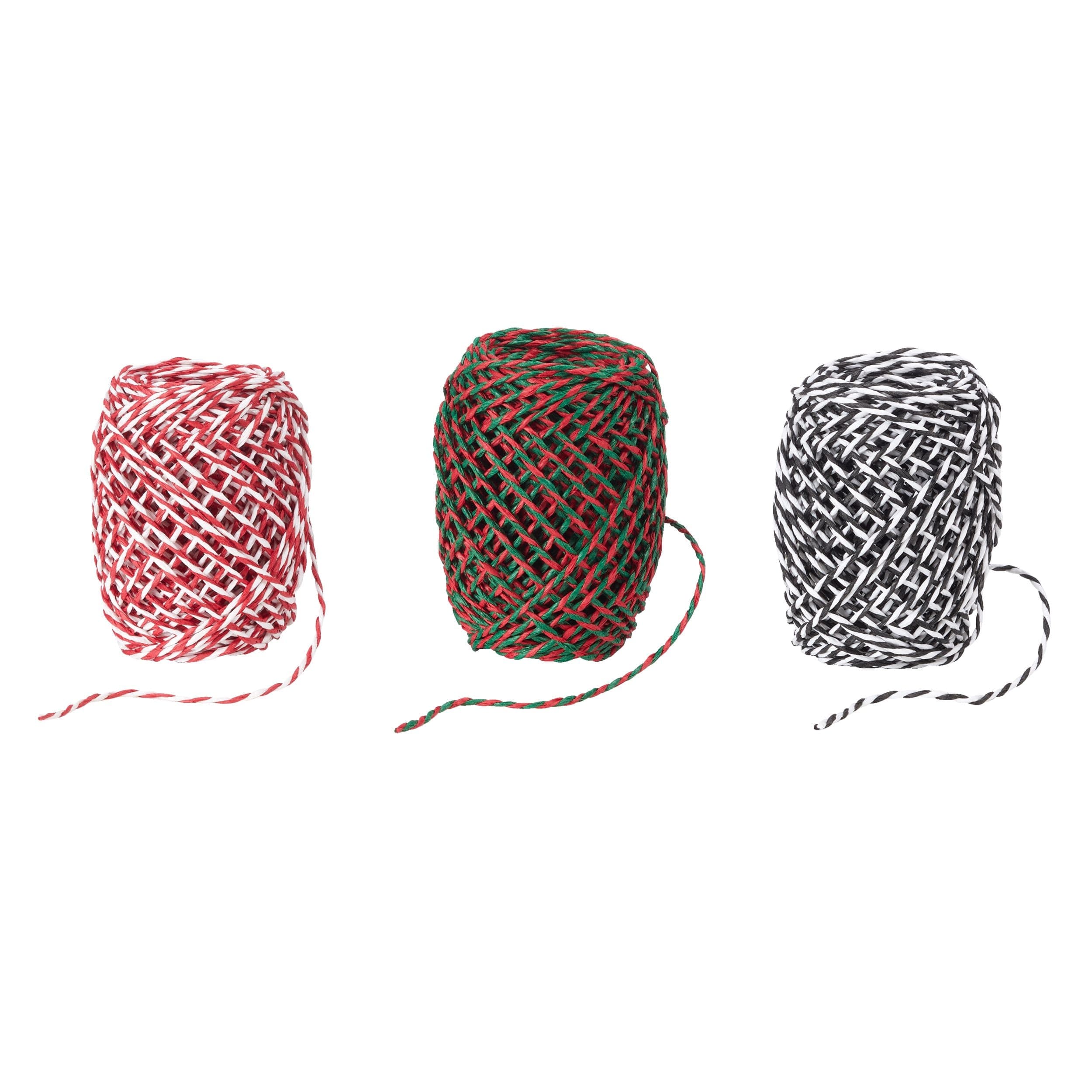 CANVAS Christmas Decoration Bakers Twines, 25-yards, 3-pc