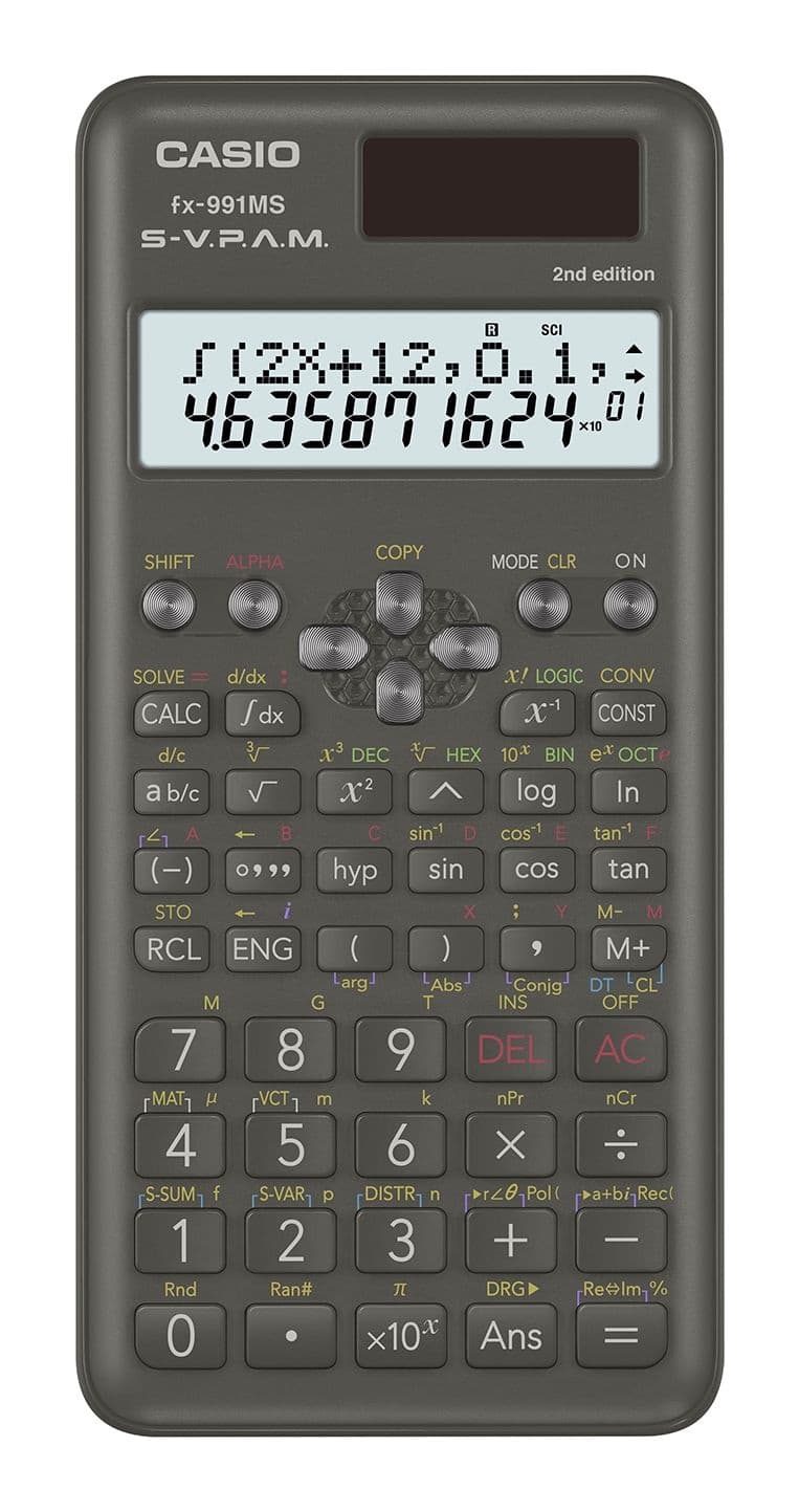 Casio Scientific Calculator, FX-991 Battery & Solar Powered