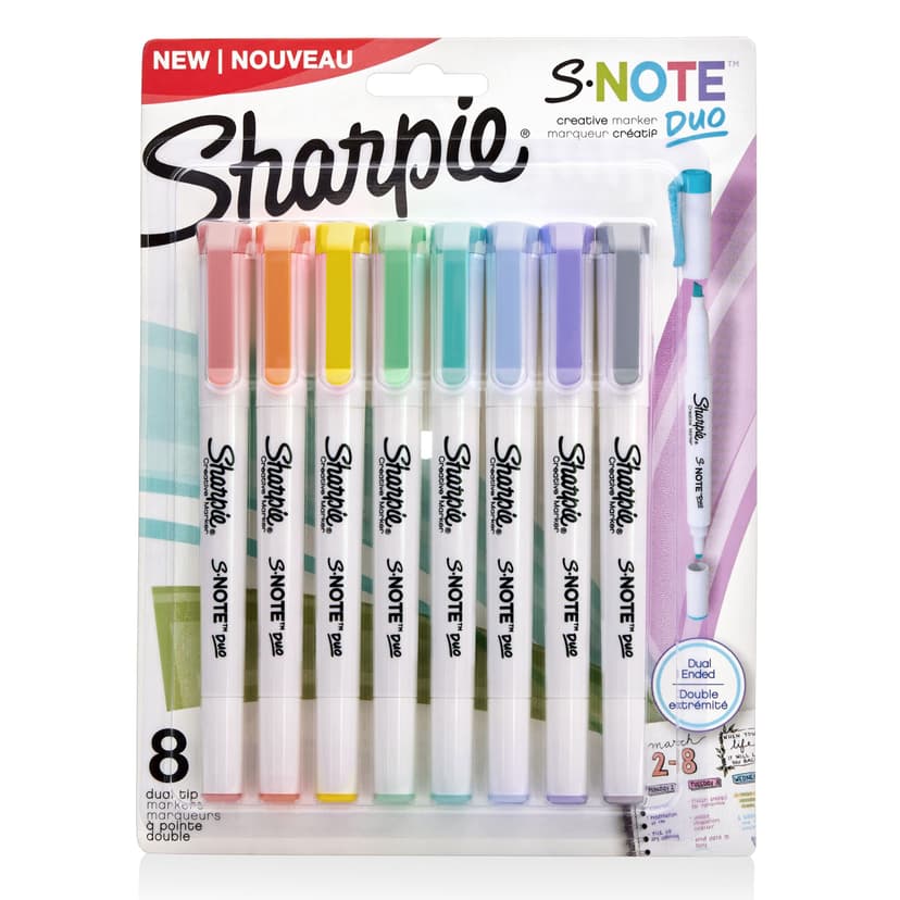 Sharpie S-Note Duo Highlighters, 8-ct