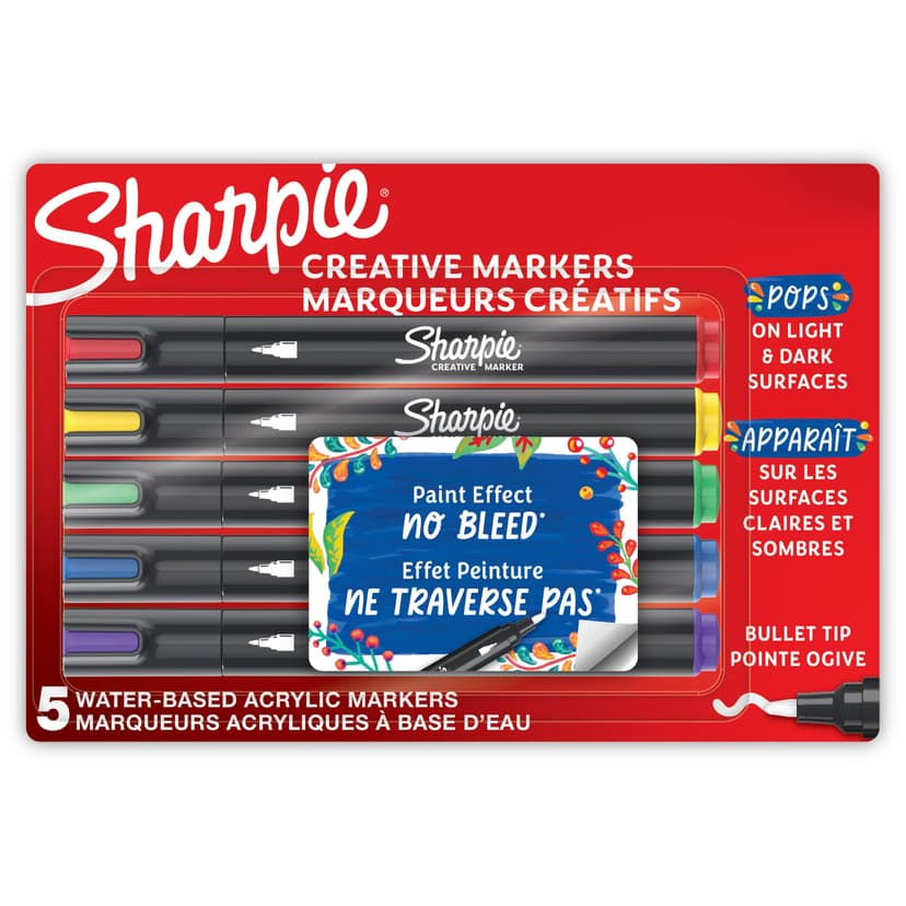 Sharpie Creative Markers with Bullet Tips, 5-ct