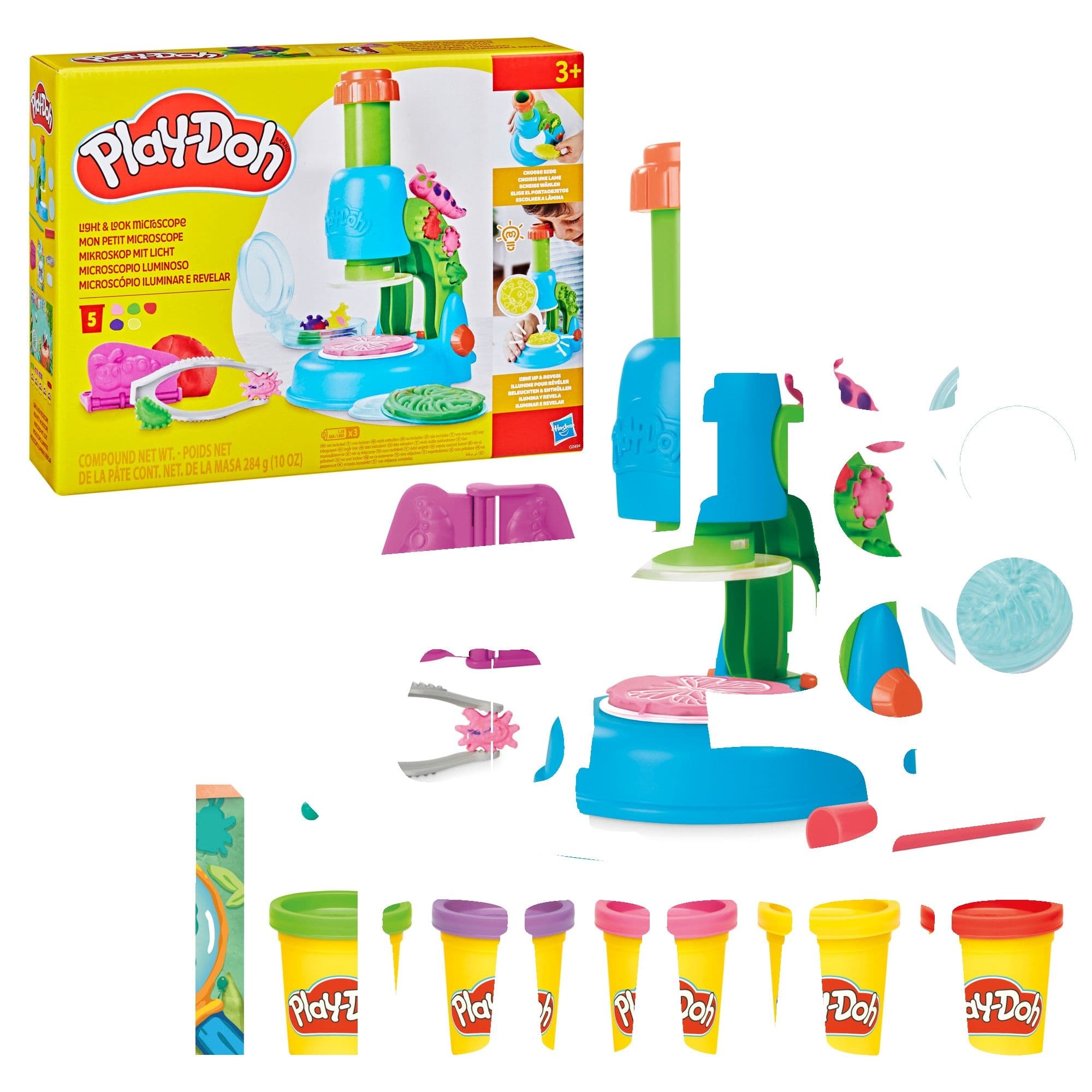 Play-Doh Light-up Microscope Playset with Glow Effects