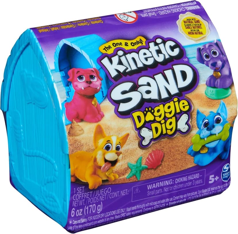 Kinetic Sand Single-Colour Doggy Dig Set for Ages 5+