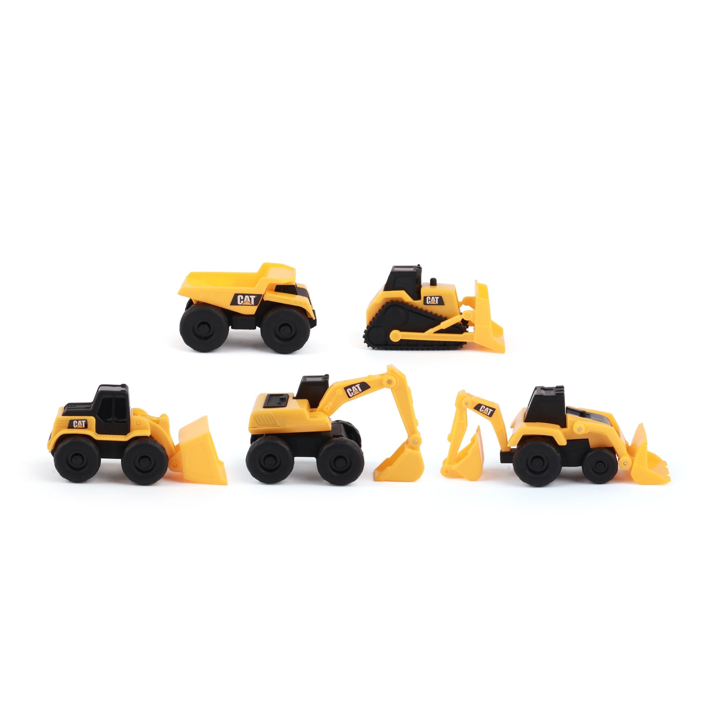 CAT Construction Mini Machines Dump Truck, Bulldozer, Loader, Backhoe, Roller 5-pk, Ages 3+
