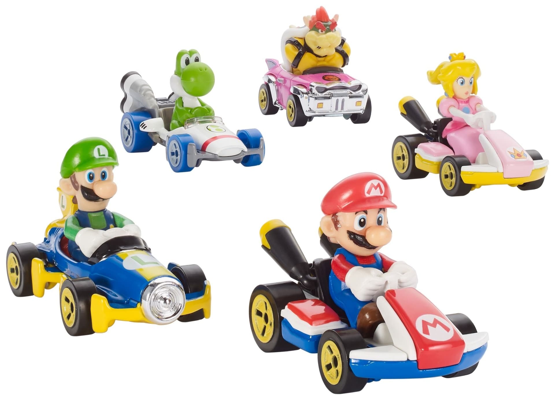 Hot Wheels Collectible 1:64 Scale Die-Cast Mario Kart Vehicle Toy Car, Assorted, Ages 3+