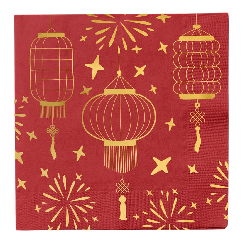 Lunar New Year Lunch Napkins, 6.5-in, 20-pk
