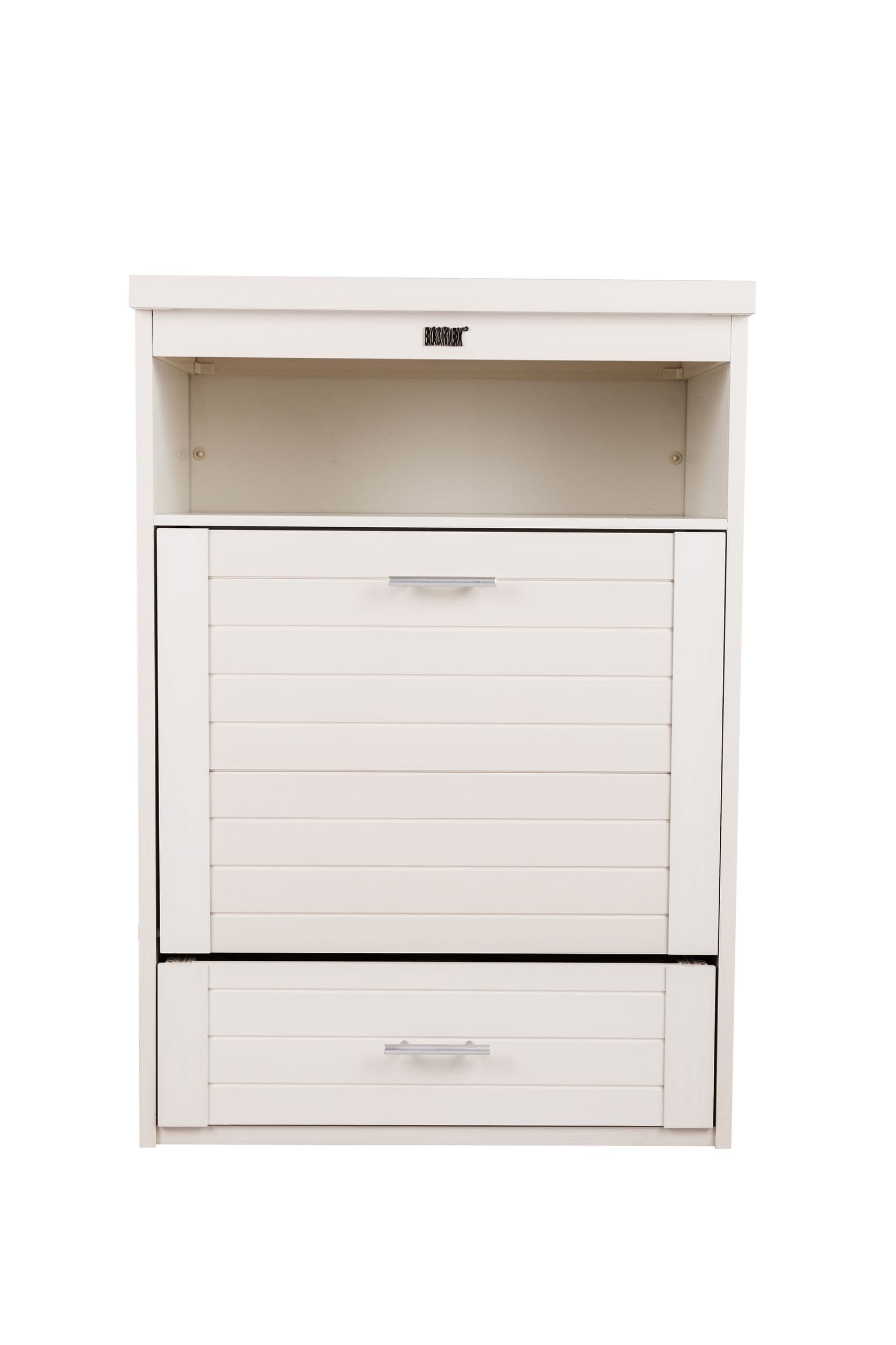 New Age Pet® ECOFLEX® Brea Dog Pantry Diner with Angled Storage Drawer, White