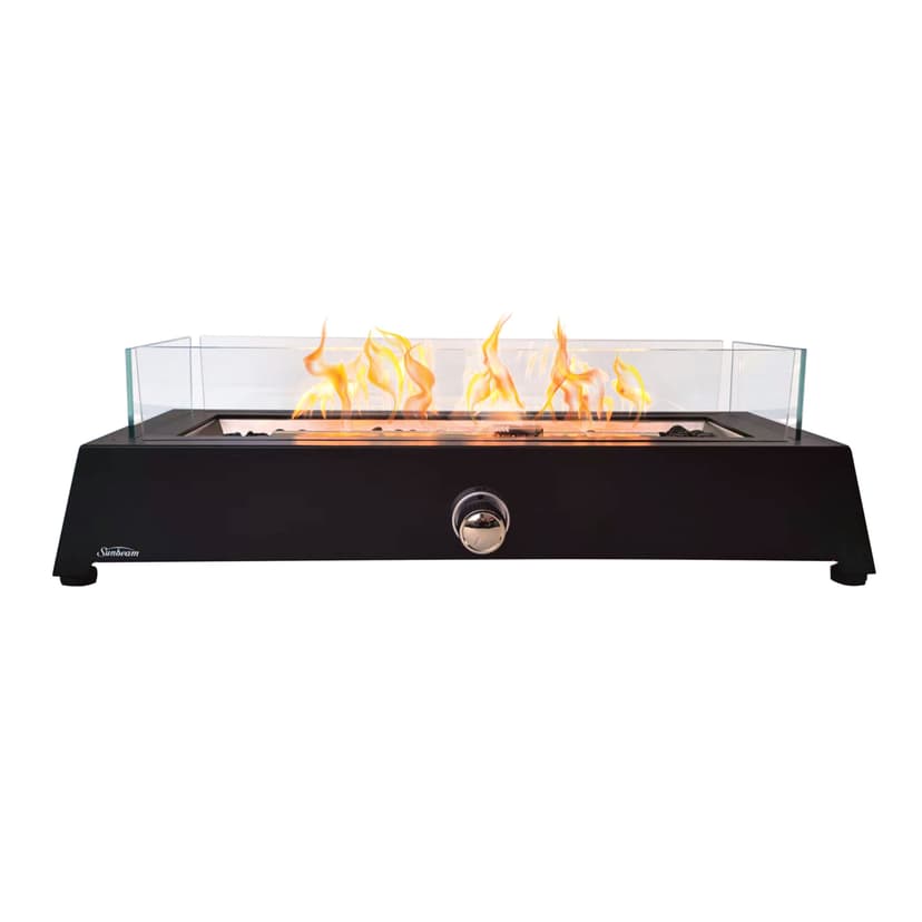 Sunbeam Bolt Steel Tabletop Fire Pit, Includes Windguard & Glass Beads