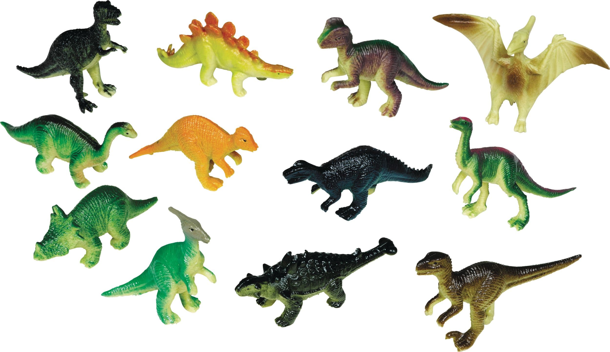 Prehistoric Dinosaur Toy Favours, Multi-Coloured, 36-pk, for Birthday/Party Favour