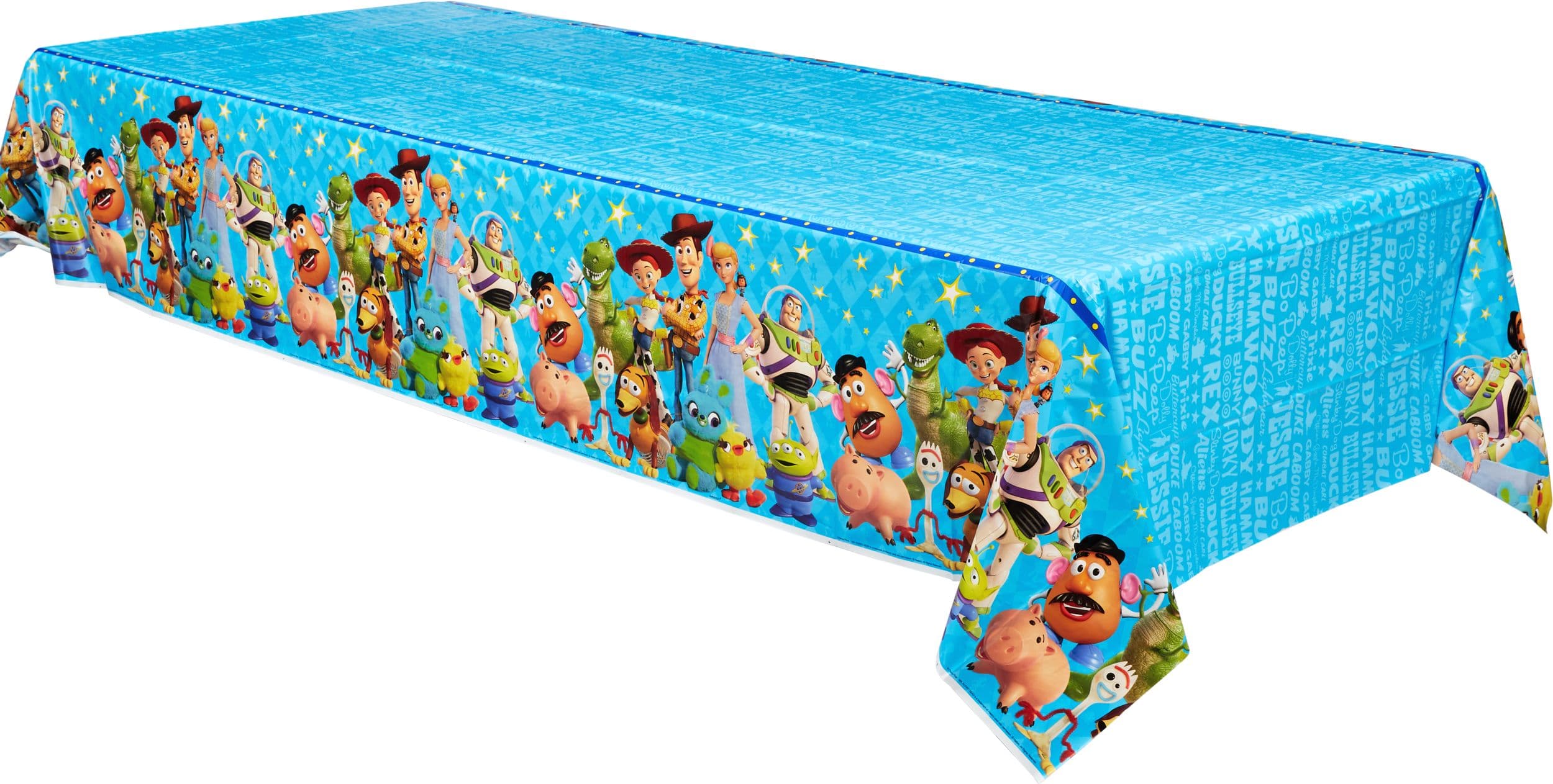 Disney Pixar Toy Story Rectangle Plastic Reusable Table Cover, Blue, 54x96-in, for Birthday Party