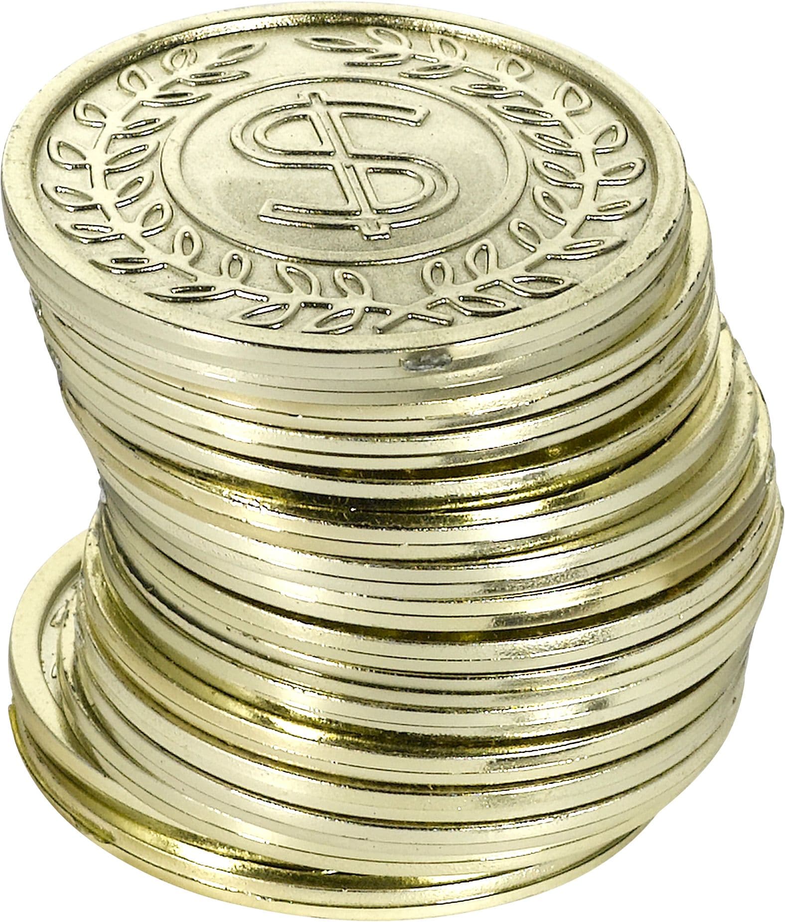 Dollar Coins, Gold, 100-pk, for Birthday/Party Favour/Poker