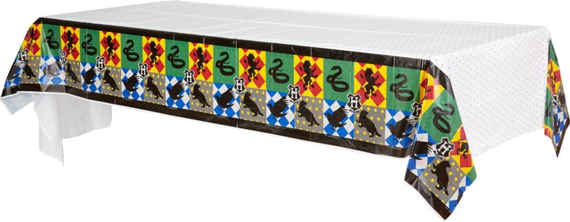 Harry Potter Rectangle Plastic Reusable Table Cover, Green/Yellow/Red/Blue, 54x96-in, for Birthday Party