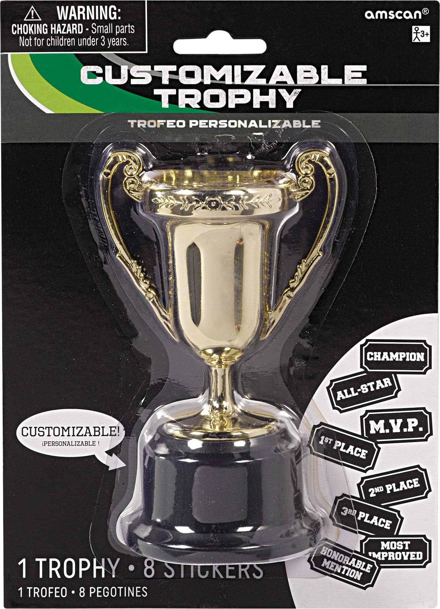 Customizable Trophy Favour, Gold, for Sports/Movie/Awards/Oscar Party