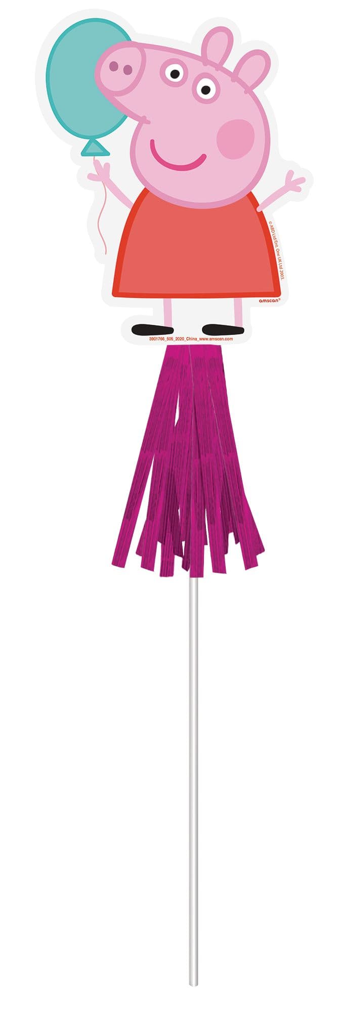 Nickelodeon Peppa Pig Party Paper Wands, Pink, 8-pk, for Birthday/Party Favour