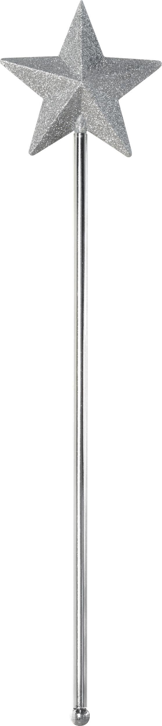 Glitter Angel Star Wand, Silver, 15-in, Wearable Costume Prop for Halloween