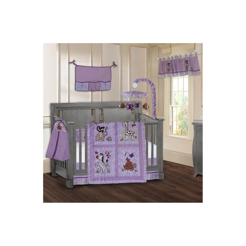 BabyFad Jungle Girl 9 Piece Baby Crib Bedding