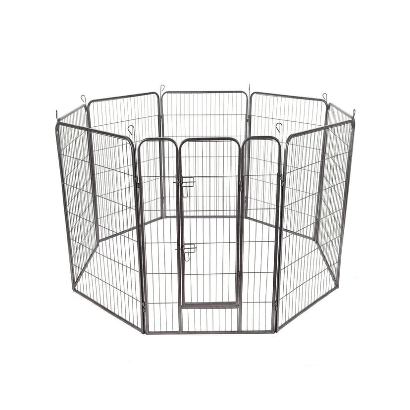 Gymax 48'' 8 Panel Pet Puppy Dog Playpen Door Exercise Kennel Fence Metal