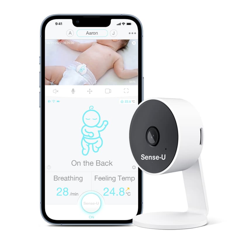 Sense-U Video Baby Monitor with 1080P HD Wi-Fi Camera and Background Audio, Night Vision, 2-Way Talk and Motion Detection - Compatible with Smartphones