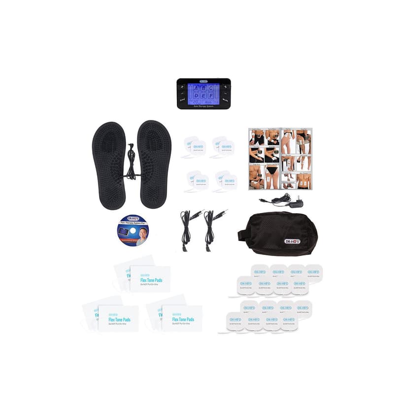DR-HO'S Pain Therapy System PRO - Deluxe Package - includes DR-HO'S Pain Therapy System PRO, 24 Regular Body Pads, 6 Large Body Pads, Travel Foot Therapy Pads, Travel Bag and Pad Placement Chart
