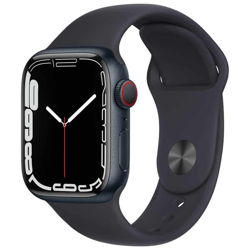 Refurbished (Fair) - Apple Watch Series 7 (GPS + Cellular) 41mm Midnight Aluminum Case with Midnight Sport Band