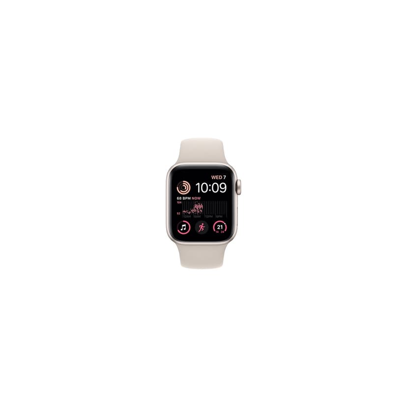 Refurbished (Good) - Apple Watch SE (GPS + Cellular) 40mm Starlight Aluminum Case with Starlight Sport Band (2022)