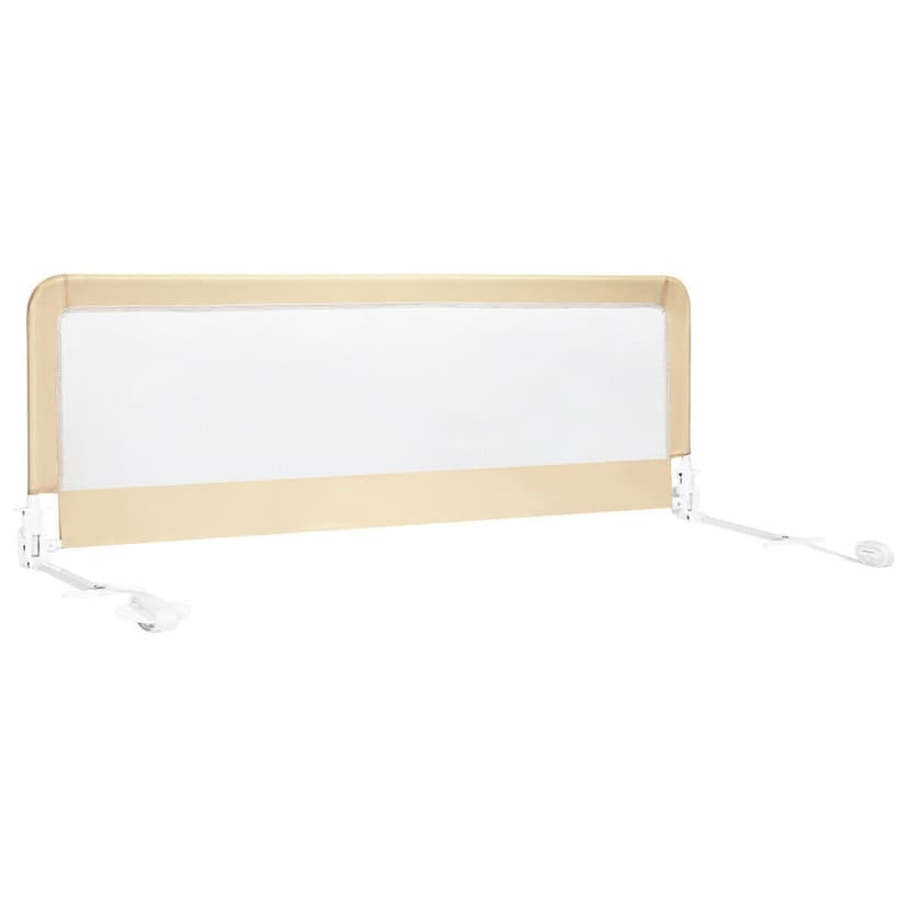 Gymax 59'' Breathable Baby Children Toddlers Bed Rail Guard Safety Swing Down Beige