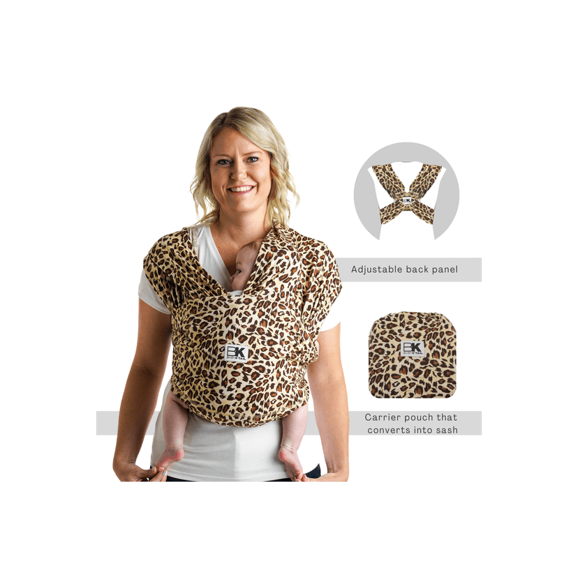 Baby K'tan Pre-Wrapped Ready To Wear Baby Wrap Carrier Leopard Love XSmall