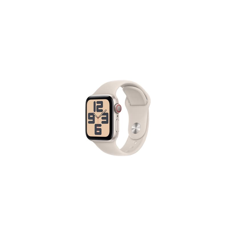 Refurbished (Fair) - Apple Watch SE (GPS + Cellular) 40mm Starlight Aluminum Case with Starlight Sport Band - Medium / Large