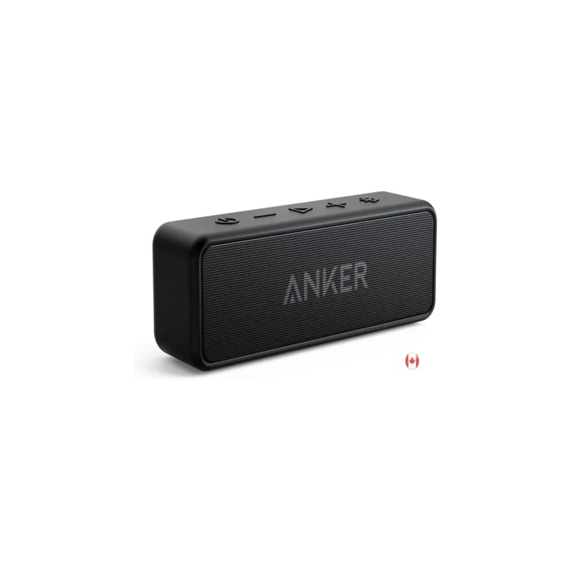 Anker Soundcore 2 Portable Bluetooth Speaker - 12W Stereo Sound, Bluetooth 5, BassUp, IPX7 Waterproof, 24-Hour Playtime, Wireless Stereo Pairing, for Home, Outdoors, Travel
