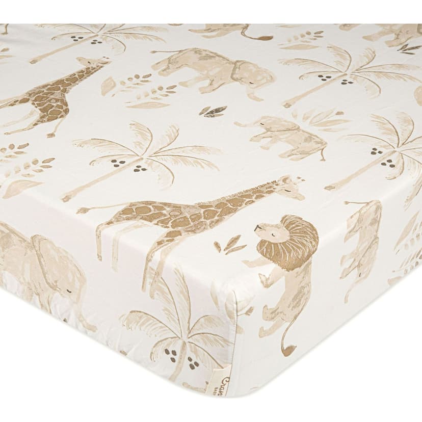 Crane Baby Kendi Fitted Crib Sheet - Safari Animal