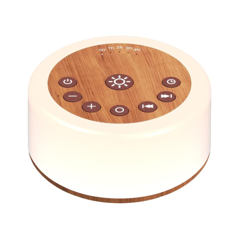 Noise Sound Machine White Noise Machine 12 Colors Noise Machine with 30 Soothing Sounds Sleep Sound Machine for Home Travel and Office, Wood Grain
