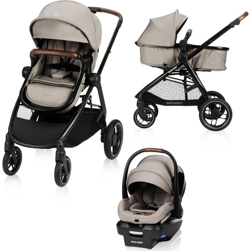 Maxi Cosi Zelia Luxe 5-in-1 Modular Travel System - New Hope Tan