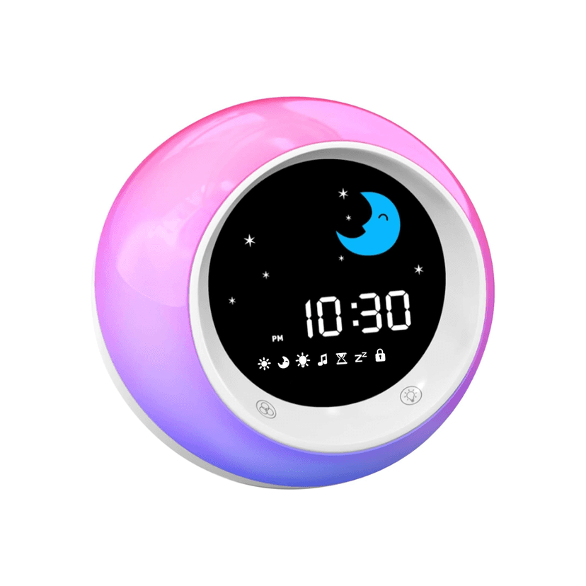 Time to Wake Alarm Clock for Kids, Children's Sleep Trainer, Kids Wake Up Light, Sleep Sound Machine