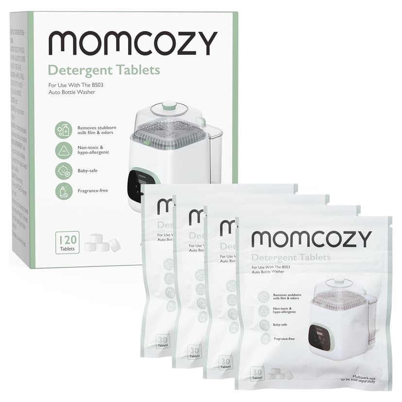 Momcozy Official Washing Block, 120 Tablets for KleanPal Pro Baby Bottle Washer – Effective Cleaning & Odor Removal