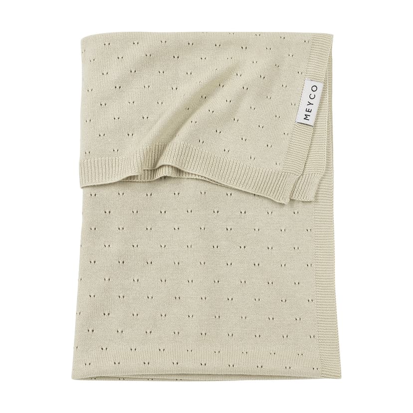 Ajour crib bed blanket - bamboo - soft sand - 75x100cm