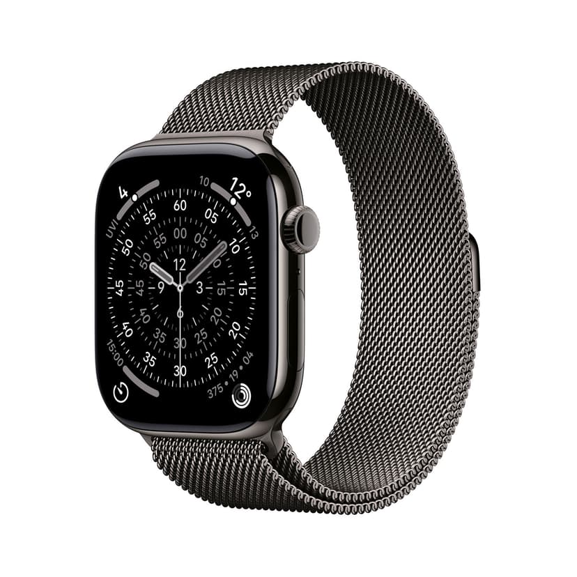 Apple Watch Series 11 (GPS + Cellular) 46mm Slate Titanium Case with Slate Milanese Loop - Medium/Large