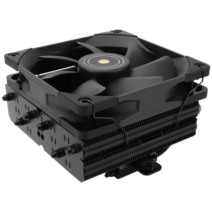 T SI-100 Black CPU Air Cooler, 6×6mm Heat Pipes, TL-E12B PWM Quiet Fan CPU Cooler with S-FDB V2.0 Bearing, AGHP 3.0 Technology, for AMD AM4 AM5/Intel 1150/1151/1200/1700/2066/1851